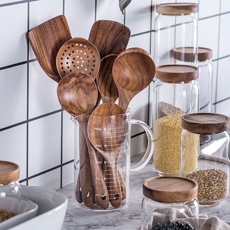 7-Piece Wooden Kitchen Utensil Set