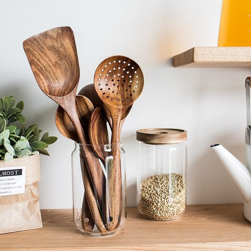 7-Piece Wooden Kitchen Utensil Set