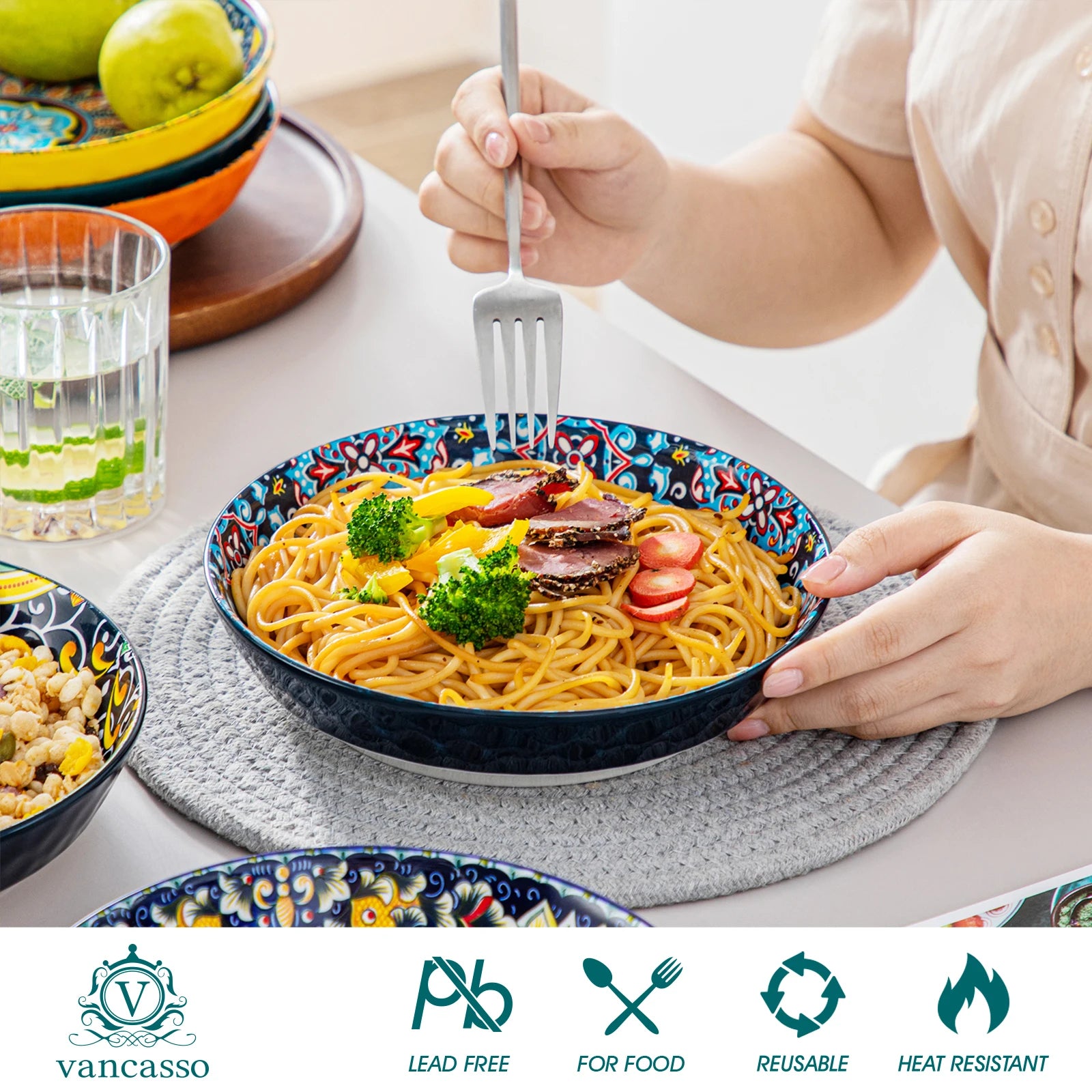 Bohemian-Style Dinnerware Set