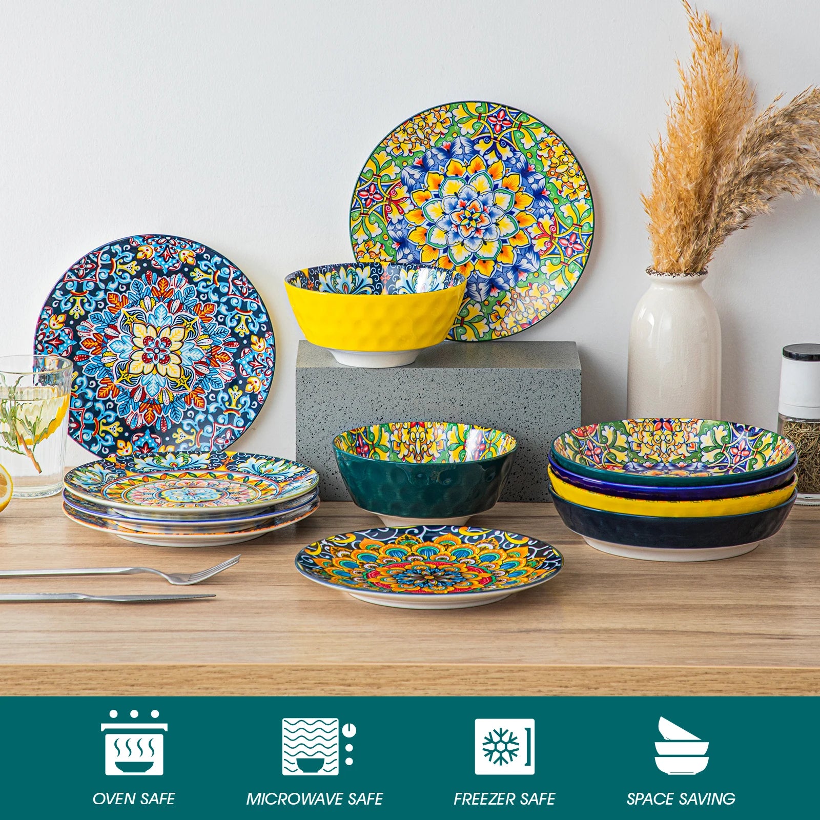 Bohemian-Style Dinnerware Set