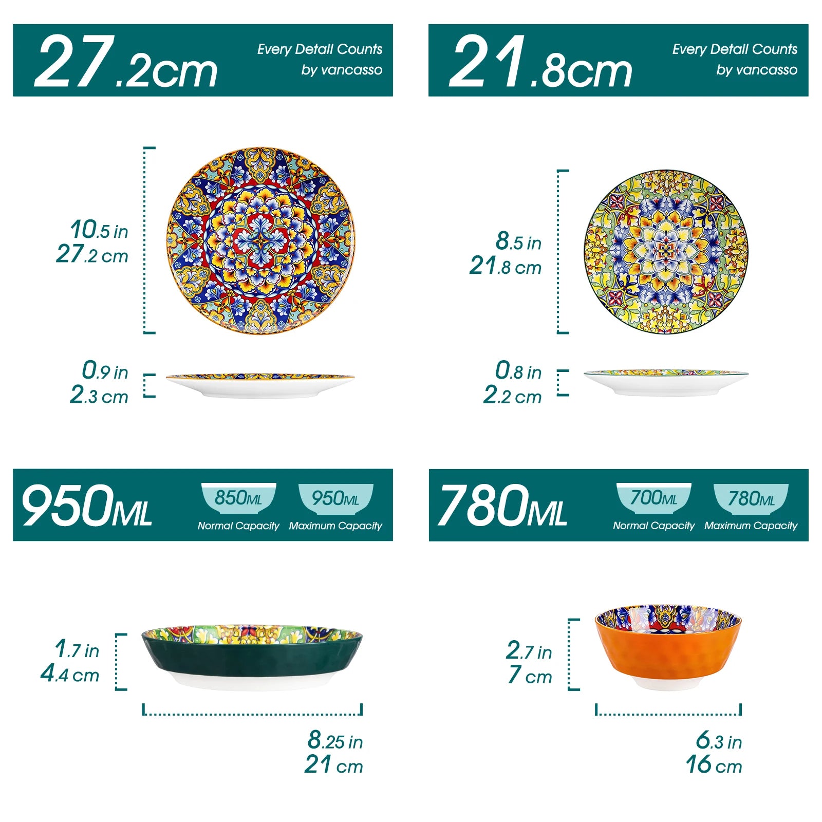 Bohemian-Style Dinnerware Set