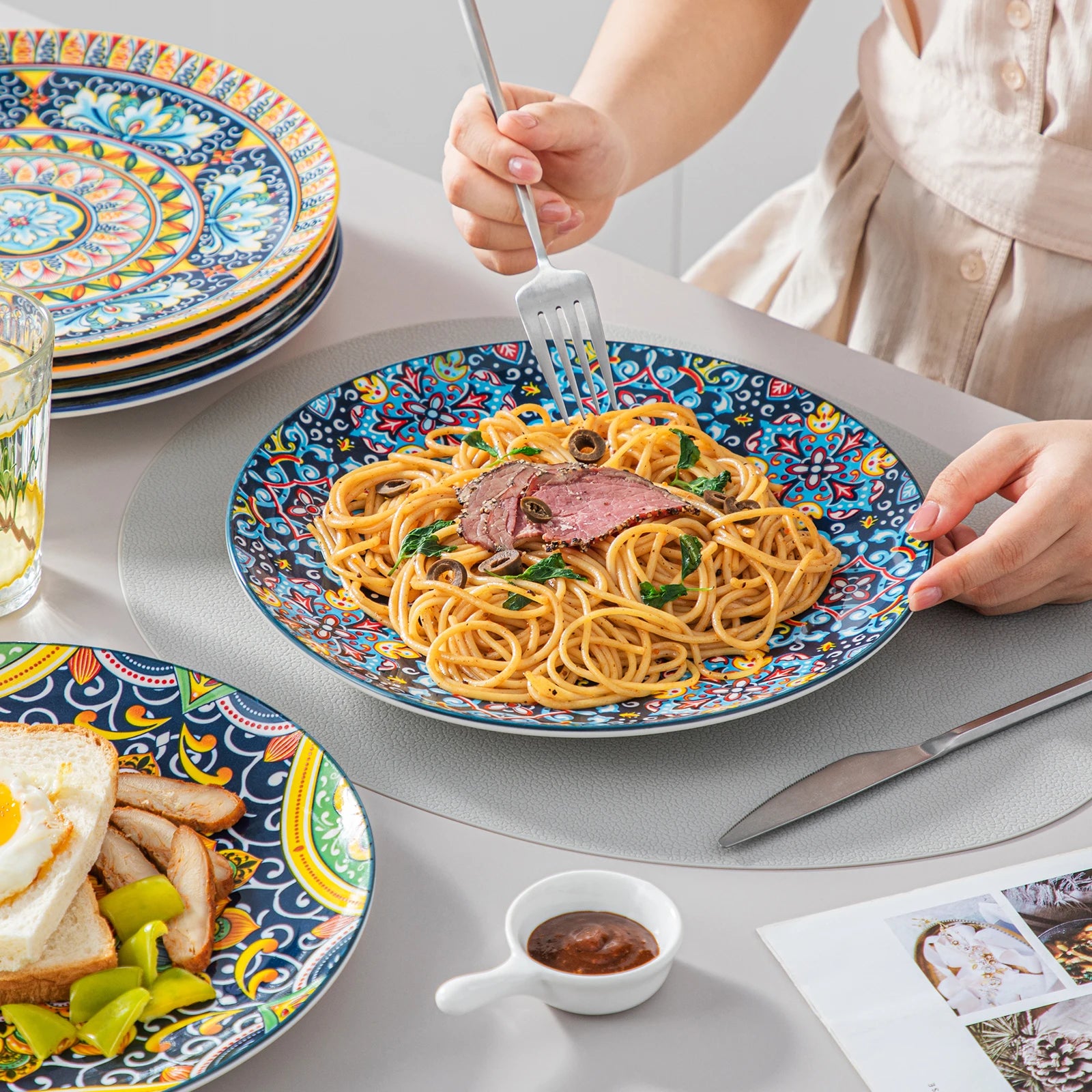Bohemian-Style Dinnerware Set