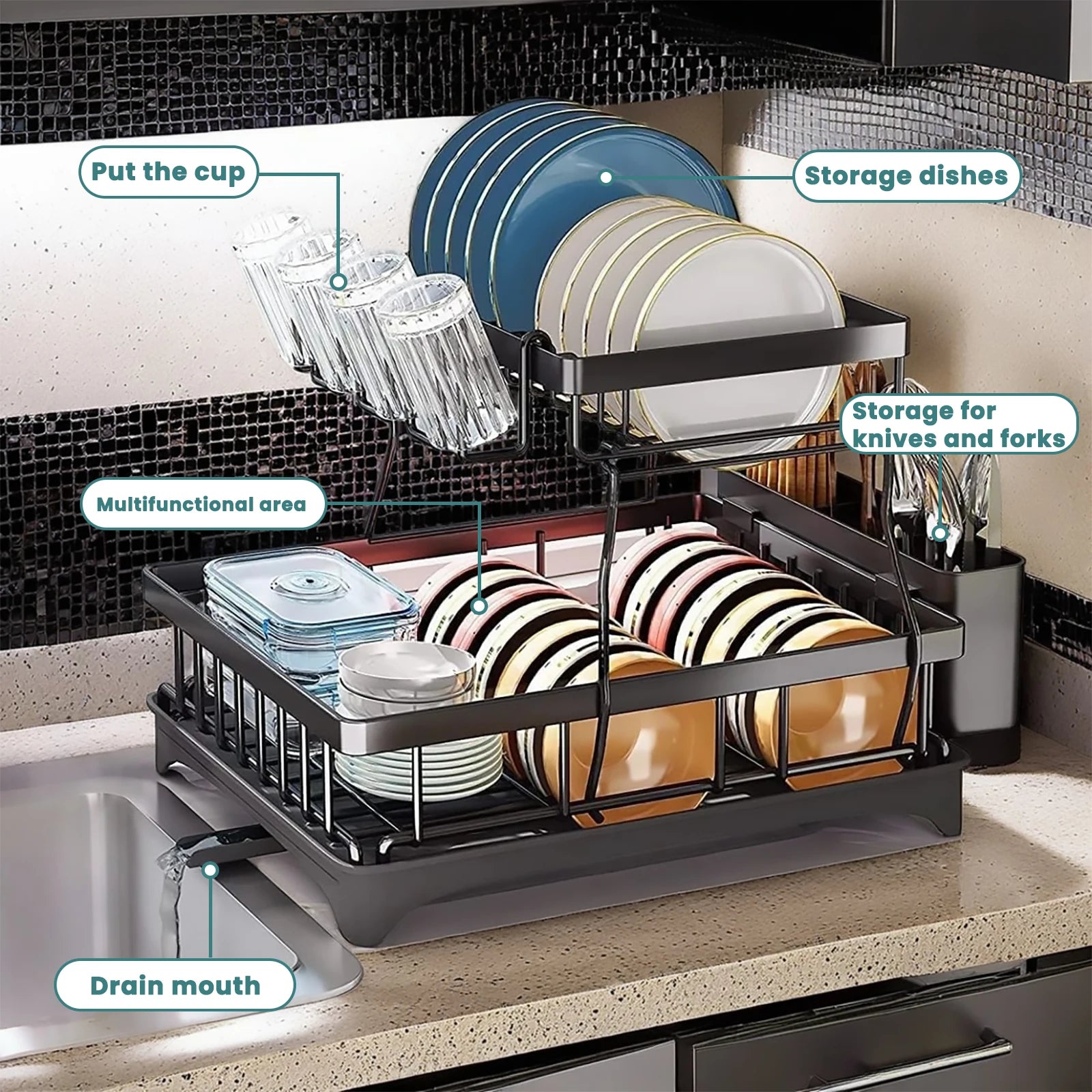 Large Dish Drying Rack